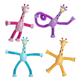 4 Peças De Ventosa Telescópica, Brinquedo De Girafa, Tubo De
