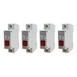 4 Peças Dispositivo Protetor De Surto 1 Polo 10/20ka - Dps