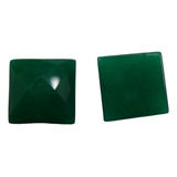 4 Peças Green Jade Quadrado Facetado Cabochon 20x20mm
