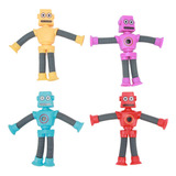 4 Peças Ventosa Telescópica Para Robôs, Brinquedo Flexíve