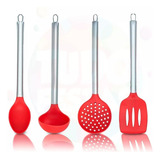 4 Peçs. Colheres De Silicone Conjunto Utensílios De Cozinha