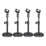 4 Pedestal Suporte Microfone De Mesa