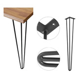 4 Pés Hairpin Legs Triplo 75cm 7mm Pés Mesa Lateral Aparador
