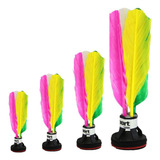  4 Peteca Profissional Colorida Brincadeira Esporte Diversão