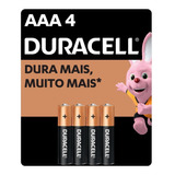 4 Pilhas Duracell Duralock Alcalina Aaa Embalagem C/4 Unids