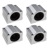 4 Pillow Block 16mm Sc16uu Scs16uu Com Rolamento Linear Lm16