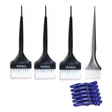 4 Pincéis Nuance (3 Mechas E 1 Esfumado) + Presilha Jacaré 