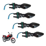 4 Pisca Seta Mini Honda Titan 150 160 D/t 2014 A 2017 Fume