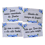4 Placas Casamento Frase Personalizada Entrada Igreja Noiva