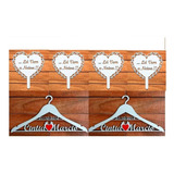 4 Placas Casamento La Vem A Noiva Mdf 2 Cabides