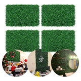 4 Placas De Grama Artificial Buchinho 40x60 Cm Cada