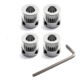 4 Polias Gt2 20 Dentes P/ Correia 6mm Furos 5, 6, 6.35, 8 Mm