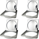 4 Porta Grelha 15x15 Inox Com Tampão De Caixa Sifonada Kit
