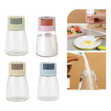4 Porta Tempero Organizador Dispenser Condimento Vidro 180ml