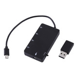 4 Portas Micro Usb Hub Usb2.0 Otg Adaptador Cabo Carregador 