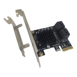 4 Portas Sata Pci-e X1 6gbs Riser Adaptador Desktop Expansâo