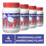 4 Potes, Marshmallow De Colher, Fluff.
