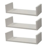 4 Prateleiras U Mdf Nicho Livros 80x30 Suporte Grátis 80304u