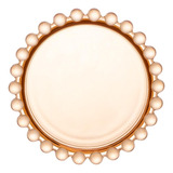4 Pratos Wolff Pearl De Cristal Âmbar 10cm