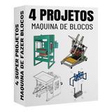 4 Projetos Maquina De Fazer Blocos Cimento Concreto Poedeira