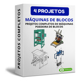 +4 Projetos Máquina De Fazer Blocos Tijolo - Envio Rápido