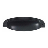 4 Puxador Gaveta Armário Concha Colonial Preto Fosco 96mm 