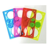 4 Réguas Mágicas Espirógrafo Mandala Spirograph Desenho Top