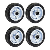 4 Roda Borracha Maciça 3 Polegada Rolamento Rolete Beltools
