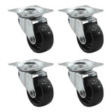 4 Rodinha Giratória Móveis Vaso Mini Rodízio Roda 32mm 80kg