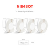 4 Rolos Papel Etiqueta Niimbot 50x15mm (520un) D110 D101 D11