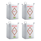 4 Saco Big Bag Reciclagem Entulho Boca Aberta 1200kg C1 