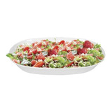 4 Saladeiras Tigelas Travessas Oval Melamine Branca 30 Cm