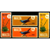 4 Selos De Malta - Fauna Silvestre Aves Flora Flores- L.4139