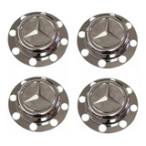 4 Sobre Tampa Cromada Cubo Dianteiro Mercedes Atego