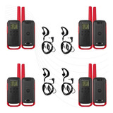 4 Talkabout Motorola T210br Comunicador +fone Ouvido Com Ptt