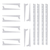 4 Trilhos Cremalheira 2m+20 Suportes Mão France Simples 30cm