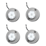 4 Un. Luminaria Náutica Luz De Cortesia Com 6 Led Branco 12v