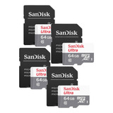 4 Uni Sandisk Ultra Microsd 64gb
