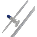 4 X Bureta Laboratório Torneira Vidro 100 Ml Graduada Boro