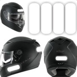 4 Adesivo Refletivo Fita Capacete Moto Padrão Detran Contran