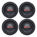 4 Alto Falante Subwofer Nitro 12 Pol 700w Bobina Simples Top