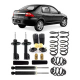 4 Amortecedor 4 Kit 4 Mola Suspensão Prisma 2006 2007 2008