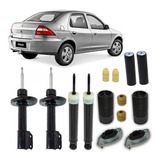 4 Amortecedor 4 Kit Suspensão Prisma 2009 2010 2011 2012