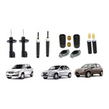 4 Amortecedor 4 Kits Batentes Celta Todos 2000 A 2016