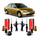 4 Amortecedor Kayaba Kit Coxim Honda Civic 2003 2004 2005 06