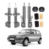 4 Amortecedor Kit Suspensão Uno 2004 2005 2006 2007 2008