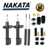 4 Amortecedores Nakata Kits Batentes Gm Corsa Celta Prisma