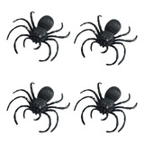 4 Aranhas Grande Realista Borracha Pegadinha Decoração Susto