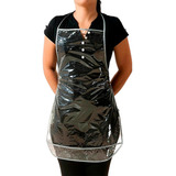 4 Aventais Plástico Transparente Pvc Cristal X 60cm X 46cm