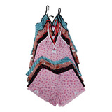 4 Baby Doll Menina Moça Pijama Dormir Adolescente Short Blus